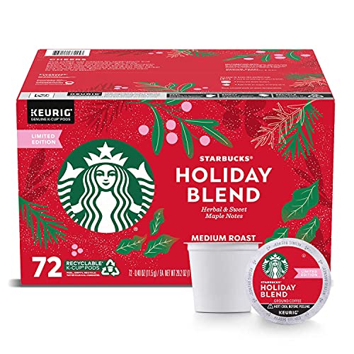 Starbucks Coffee Holiday Blend K Cup Pods, 29.2 Oz, 72 Count PACKAGE MAY VARY
